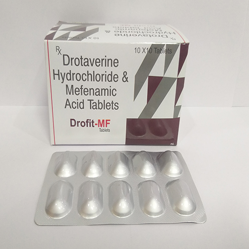 Product Name: Drofit MF, Compositions of Drofit MF are Drotaverine Hydrochloride & Mefenamic Acid Tablets - Healthtree Pharma (India) Private Limited