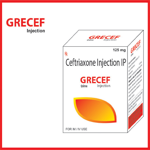 Product Name: Grecef, Compositions of Grecef are Ceftriaxone Injection IP - Greef Formulations