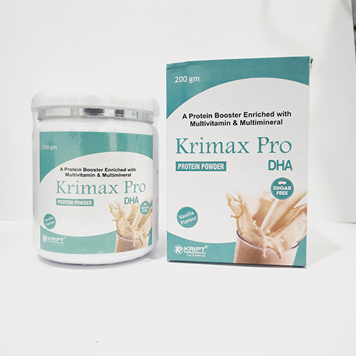 Product Name: Krimax Pro DHA, Compositions of Krimax Pro DHA are A Protein Booster Enriched with Multivitamin & Multimineral - Kript Pharmaceuticals