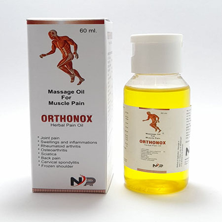 Product Name: Orthonox, Compositions of Orthonox are Massage Oil For Muscle Pain - Noxxon Pharmaceuticals Private Limited