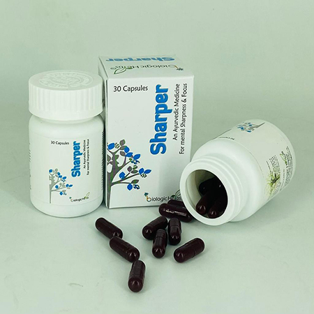 Product Name: Sharper, Compositions of Sharper are An Ayurvedic Medicine for mental sharpness & Focus - Biodiscovery Lifesciences Pvt Ltd