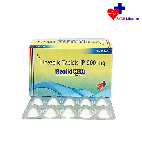 Product Name: Rzolid 600, Compositions of Rzolid 600 are Linezolid tablets IP 600 mg - Ryze Lifecare