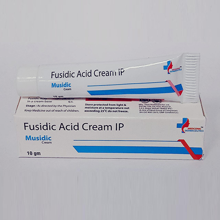 Product Name: Musidic, Compositions of Musidic are Fusidic Acid cream IP - Ronish Bioceuticals