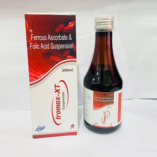 Product Name: Iromax XT, Compositions of Iromax XT are Ferrous Ascorbate & Folic Acid Suspension - Disan Pharma