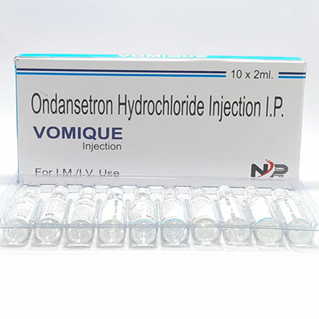 Product Name: Vomique, Compositions of Vomique are Ondansetron Hydrochloride Injection I.P. - Noxxon Pharmaceuticals Private Limited