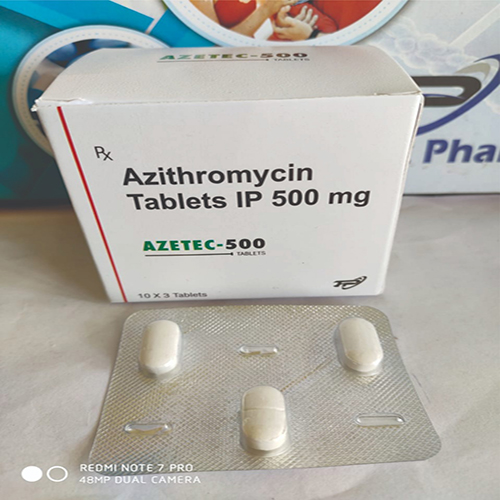 Product Name: AZITEC 500, Compositions of AZITEC 500 are Azithromycin Tablets IP 500mg - Tecnex Pharma