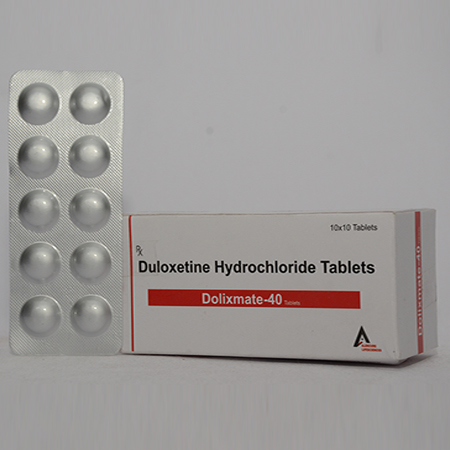 Product Name: DOLIXMATE 40, Compositions of DOLIXMATE 40 are Duloxetine Hydrochloride Tablets - Alencure Biotech Pvt Ltd