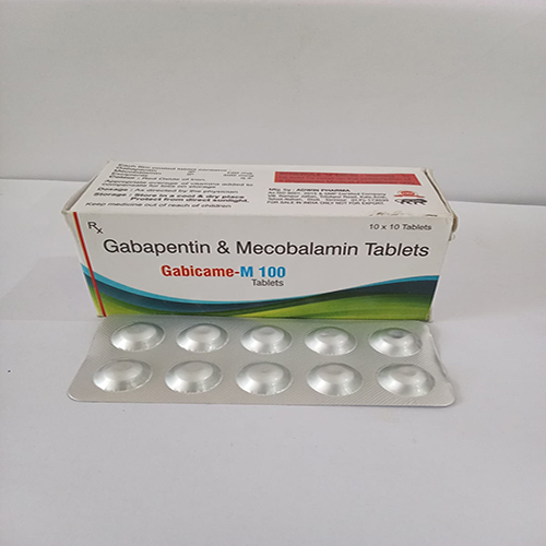 Product Name: Gabicam M 100, Compositions of Gabicam M 100 are Gabapentin & Mecobalamn Tablets  - Arlig Pharma