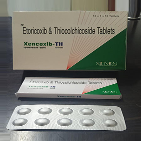 Product Name: Xencoxib Th, Compositions of Xencoxib Th are Etoricoxib & Thiocolchicoside Tablets - Xenon Pharma Pvt. Ltd