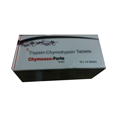 Product Name: Chmosen Forte, Compositions of Chmosen Forte are Trypsin Chmotrypsin Tablets - Senbian Pharma Pvt. Ltd