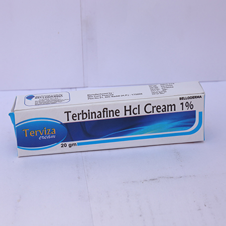 Product Name: Terviza, Compositions of Terviza are Terbinafine HCL Cream 1% - Eviza Biotech Pvt. Ltd