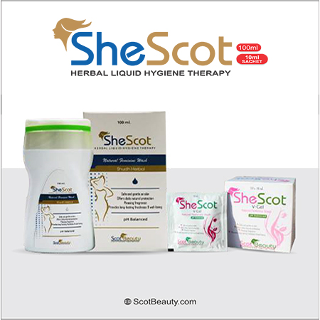 Product Name: Sheshot, Compositions of Sheshot are Herbal Liquid Hygiene Therepy - Scothuman Lifesciences