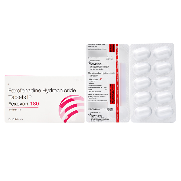 Product Name: MAYFEX 180, Compositions of Fexofenadine I.P. 180 mg. are Fexofenadine I.P. 180 mg. - Fawn Incorporation