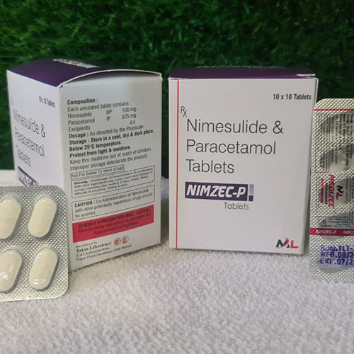 Product Name: Nimzec P, Compositions of Nimzec P are Nimesulide & Paracetamol Tablets - Medizec Laboratories