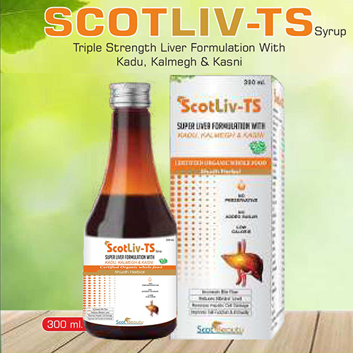 Product Name: Scotliv TS, Compositions of Scotliv TS are Triple Strength Liver Formulation With Kadu,Kalmegh & Kasni - Pharma Drugs and Chemicals