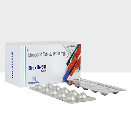 Product Name: BIOXIB 90, Compositions of BIOXIB 90 are Etorcoxib Tables IP 90 mg - Mediquest Inc