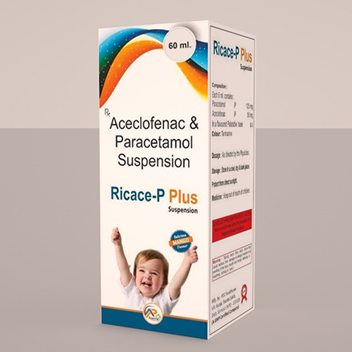 Product Name: Ricace P Plus, Compositions of Ricace P Plus are Aceclofenac & Paracetamol Suspension - Aseric Pharma