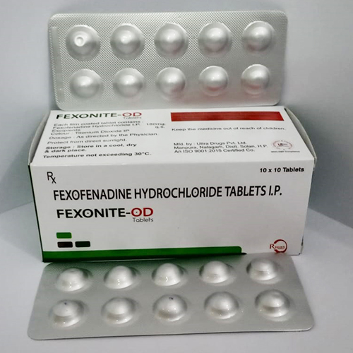 Product Name: Fexonite OT, Compositions of Fexonite OT are Fexofenadine Hydrochloride Tablets IP - JV Healthcare