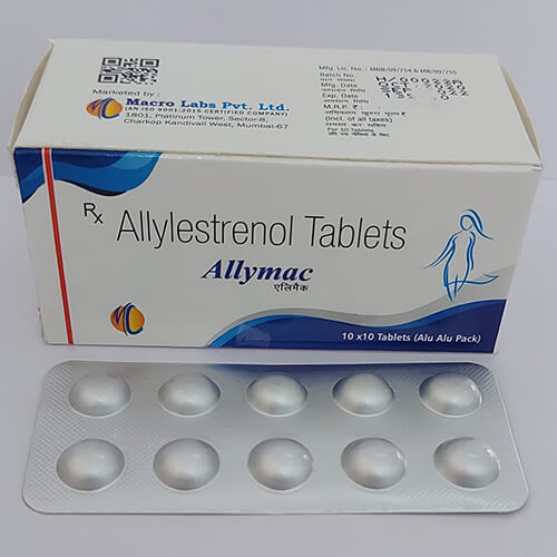 Product Name: Allymac, Compositions of Allymac are Allylestrenol Tablets - Macro Labs Pvt Ltd