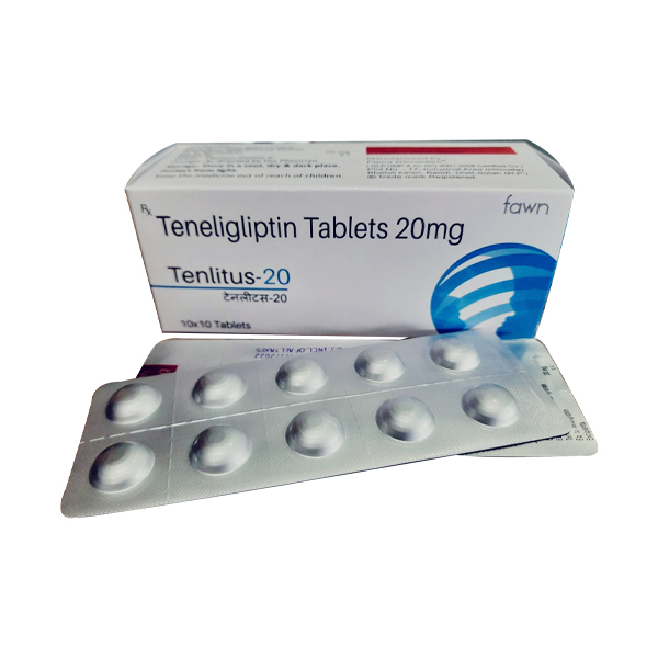 Product Name: TENLITUS 20, Compositions of TENLITUS 20 are Teneligliptin 20mg - Fawn Incorporation