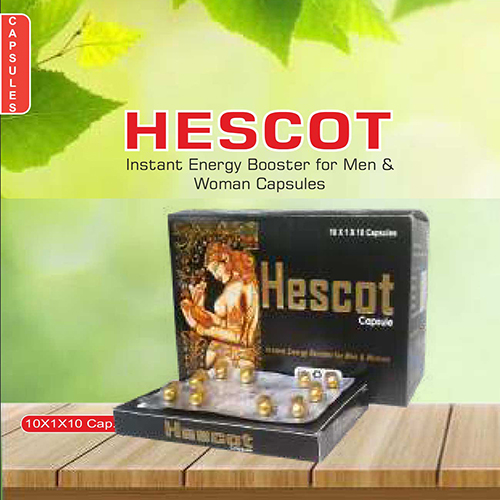 Product Name: Hescot, Compositions of Hescot are Instant Energy Booster For men & Women Capsules - Pharma Drugs and Chemicals