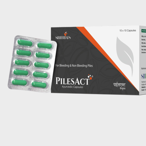Product Name: Pilesact, Compositions of Pilesact are 100% Ayurvedic Formula - Sbherbals