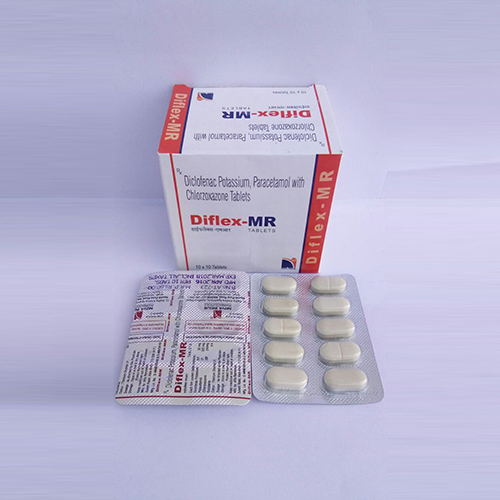 Product Name: Diflex MR, Compositions of Diflex MR are Diclofenac,Potassium,Paracetamol & Chlorzoxazone Tablets - Nova Indus Pharmaceuticals