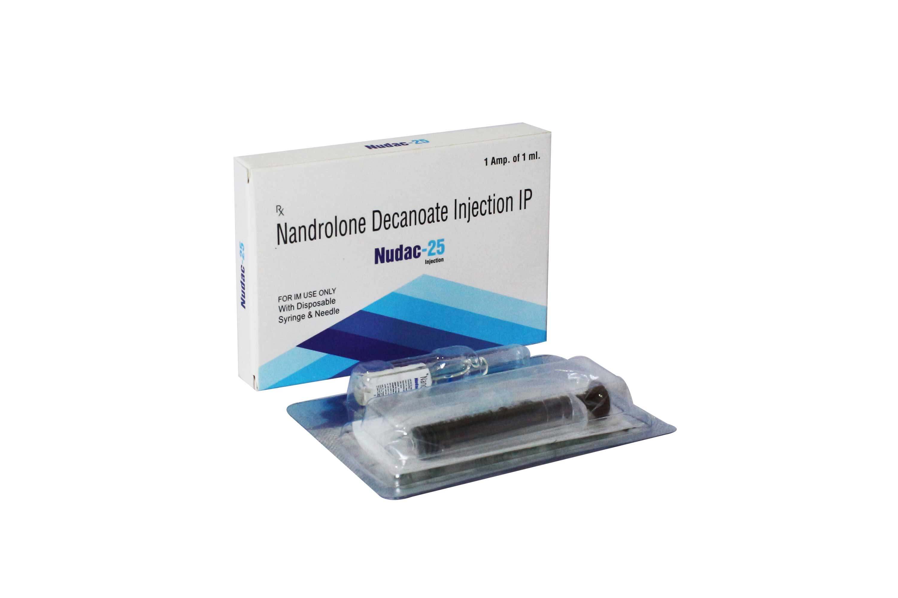 Product Name: Nudac 25, Compositions of Nudac 25 are Nandrolone Decanoate Injection IP - Numantis Healthcare