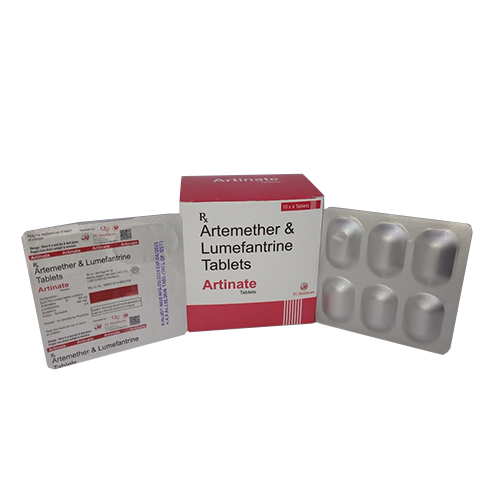 Product Name: Artinate, Compositions of Artinate are Artemeter & Lumefantrine Tablets - JV Healthcare