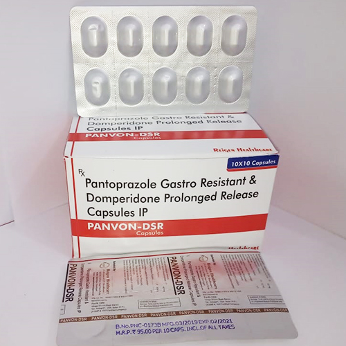 Product Name: Panvon DSR, Compositions of Panvon DSR are Pantaprazole Gastro Resitant  & Domperidone Prolonged Release Capsules IP - JV Healthcare