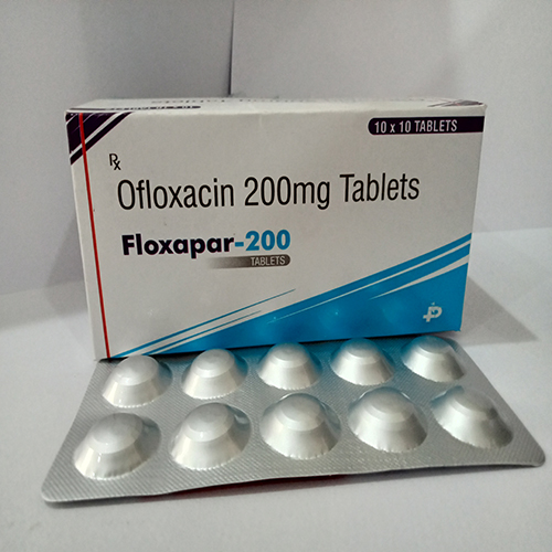 Product Name: Floxapar  200, Compositions of Floxapar  200 are Ofloxacin 200mg Tablets - Paraskind Healthcare