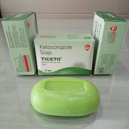 Product Name: Ticeto, Compositions of Ticeto are Ketoconazole Soap - Aviotic Healthcare Pvt. Ltd