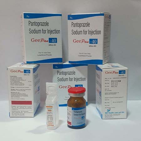 Product Name: GeePan 40, Compositions of GeePan 40 are Pantoprazole Sodium For Injection  - NG Healthcare Pvt Ltd