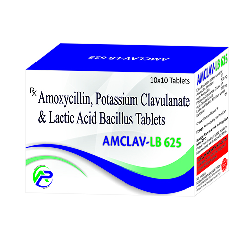 Product Name: Amclav LB 625, Compositions of are Amoxycillin,Potassium Clavulanate & Lactic Acid Bacillus Tablets - Ambrosia Pharma