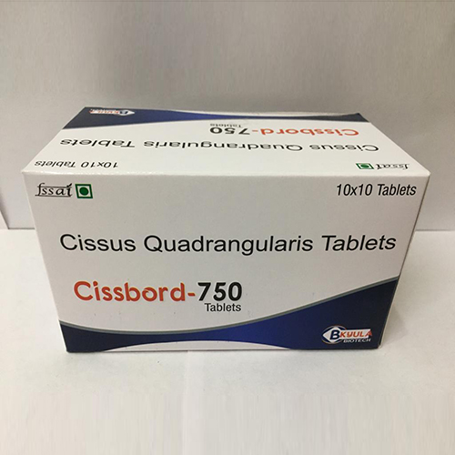Product Name: Cissbord 750, Compositions of Cissbord 750 are Cissus Quadrangularis Tablets - Bkyula Biotech