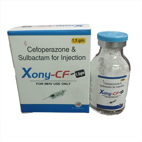 Product Name: Xony CF, Compositions of Xony CF are Cefoperazone & Sulbactam  For Injection - JV Healthcare