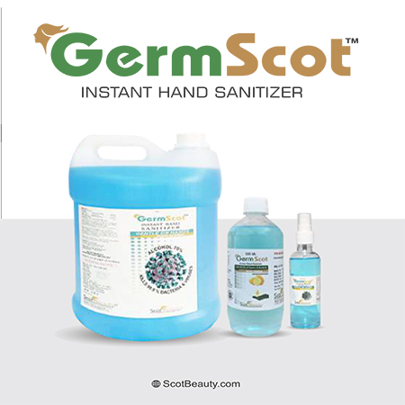 Product Name: GermScot, Compositions of GermScot are Intant  Hand Sanitizer - Scothuman Lifesciences