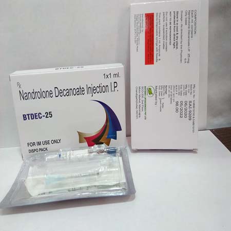 Product Name: Btdec 25, Compositions of Btdec 25 are Nandrolone Decanoate Injection I.P. - Biotanic Pharmaceuticals