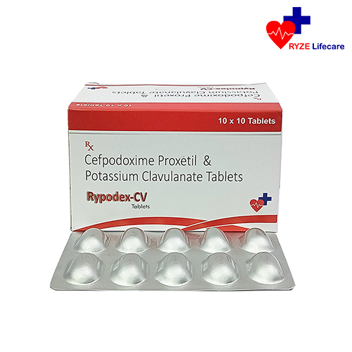 Product Name: Rypodex CV, Compositions of Rypodex CV are Cefpodoxime Proxetil & Potassium Clavulanate Tablets  - Ryze Lifecare