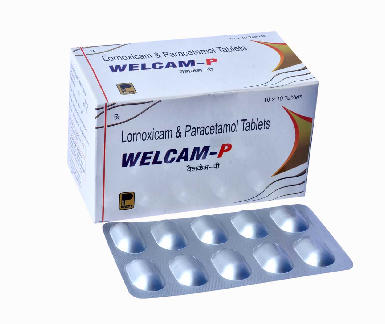 Product Name: WELCAM P, Compositions of WELCAM P are Lornoxicam & Paracetamol Tablets - Park Pharmaceuticals