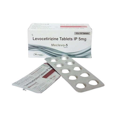 Product Name: Meclevo 5, Compositions of Meclevo 5 are Levocetirizine  Tablets Ip 5 mg - Mediphar Lifesciences Private Limited