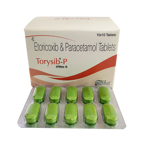 Product Name: Torysib P, Compositions of Torysib P are Etoricoxib & Paracetamol Tablets - Medville Healthcare