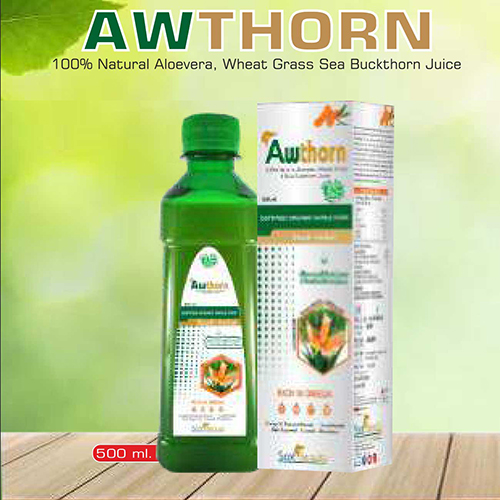 Product Name: Awthorn, Compositions of Awthorn are 100% Natural Aloevera,Wheat Grass Sea Buckthorn Juice - Pharma Drugs and Chemicals