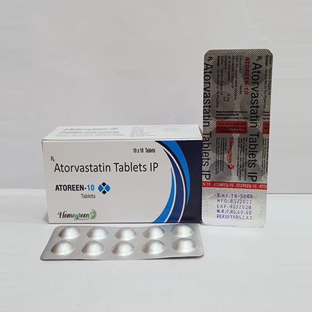 Product Name: Atoreen 10, Compositions of Atoreen 10 are Atorvastatin Tablets IP - Abigail Healthcare