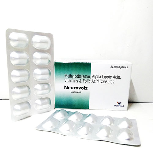 Product Name: Neurovoiz , Compositions of Neurovoiz  are METHYLCOBALAMIN 1500 +ALA 100 MG+FOLIC ACID 1.5 MG+VITAMINS - Voizmed Pharma Private Limited