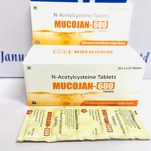 Product Name: MUCOJAN 600, Compositions of MUCOJAN 600 are N ACETYLCYSTEINE - Janus Biotech