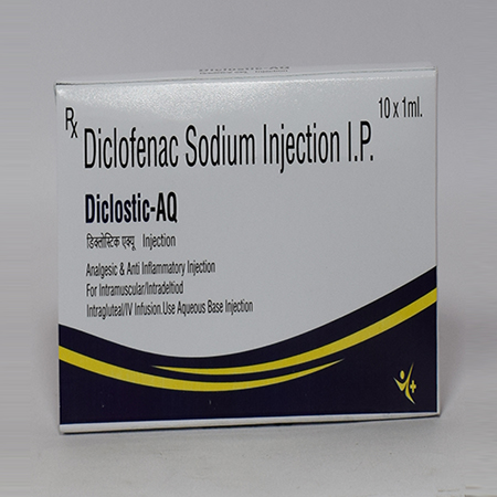 Product Name: Diclostic AQ, Compositions of Diclostic AQ are Diclofenac Sodium Injection  I.P. - Meridiem Healthcare