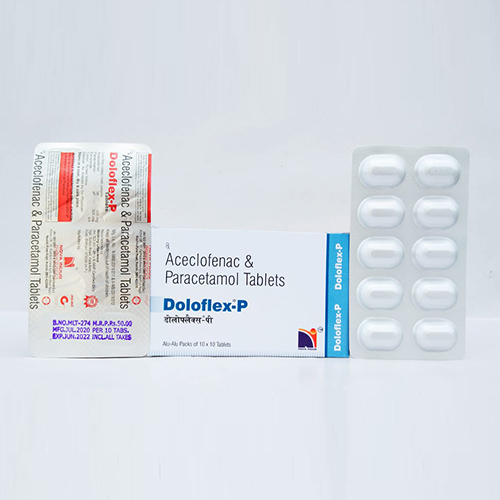 Product Name: Doloflex P, Compositions of Doloflex P are Aceclofenac & Paracetamol  Tablets - Nova Indus Pharmaceuticals