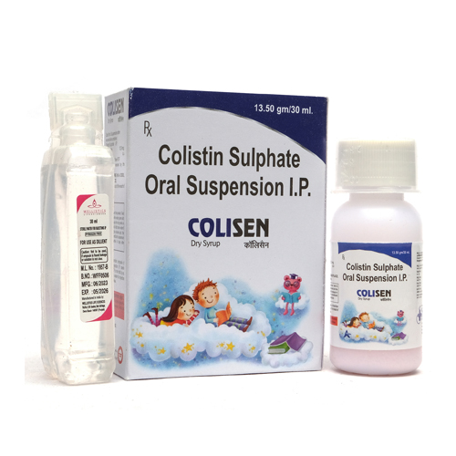 Product Name: Colisen, Compositions of Colisen are Colistin Sulphate Oral Suspension I.P. - Senen Biotech