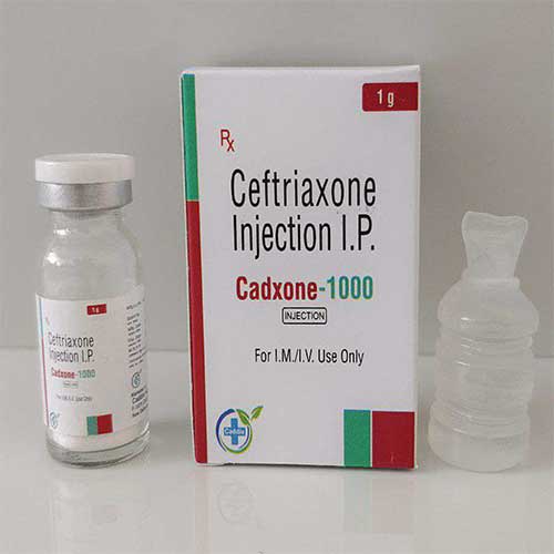 Product Name: Cadxone 1000, Compositions of Cadxone 1000 are Ceftriaxone Injection IP - Caddix Healthcare